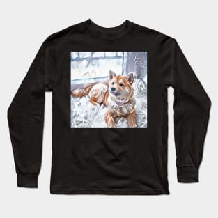 Cute puppy painting (pet, dog, pretty and hiking) Long Sleeve T-Shirt